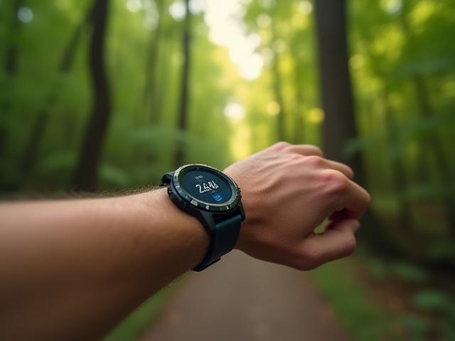 Garmin Forerunner 265 smartwatch on a runner's wrist